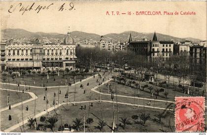 CPA Espagne Barcelona - Plaza de Cataluna (282496)