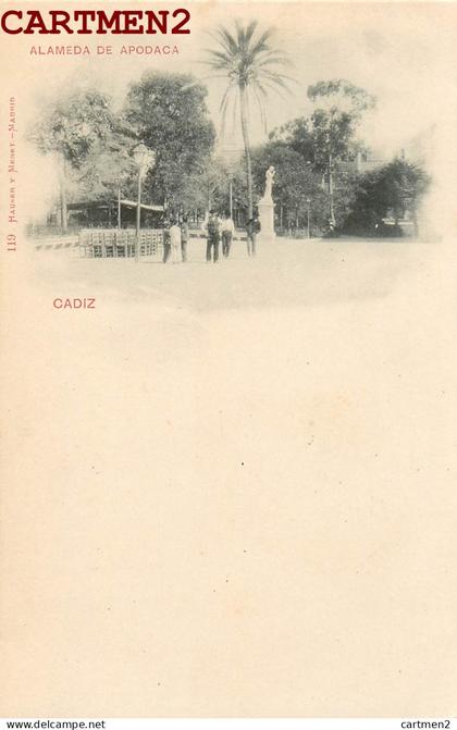 CADIZ ALAMEDA DE APODACA 1899 " PERFECT CONDITION "