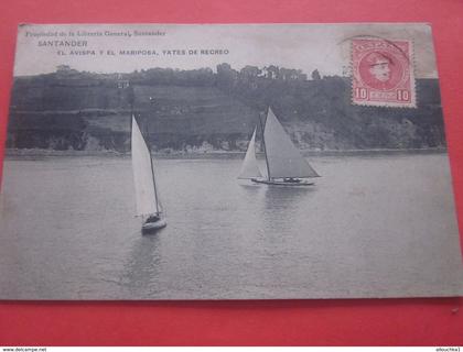 1909 Espana  Santander ville portuaire espagnole, Région de Cantabrie,sur la côte Cantabrique,CPA Carte Postale Espagne