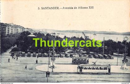 CPA SANTANDER AVENIDA DE ALFONSO XIII TRAM TRAMWAY