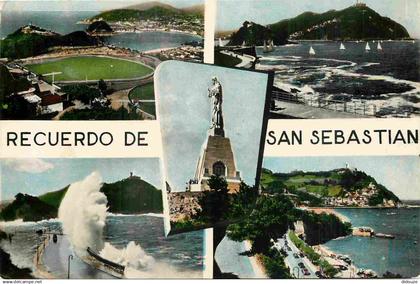 Espagne - Espana - Pais Vasco - San Sebastian - Multivues - CPSM format CPA - Voir Scans Recto-Verso