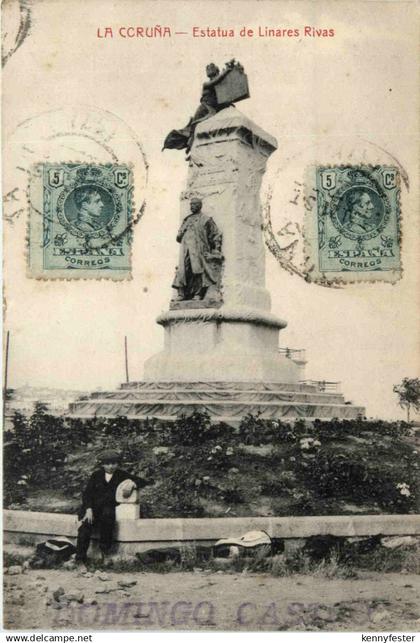 La Coruna - Estatua de Linares Rivas