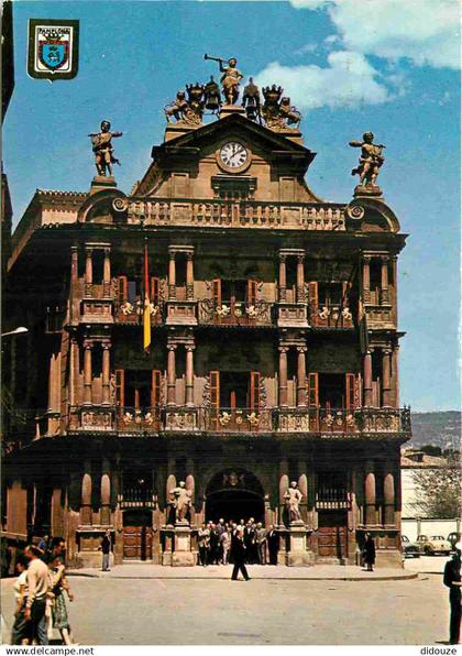 Espagne - Espana - Navarra - Pamplona - Fachada principal del Ayuntamiento - Façade principaledu Hôtel de Ville - CPM -