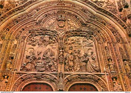 Espagne - Espana - Castilla y Leon - Salamanca - Catedral Nueva - Puerta principal - Nacimiento y adoracion de los Reyes