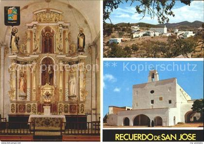 72219377 Ibiza Islas Baleares Iglesia de San Jose Retablo y exteriores Ibiza