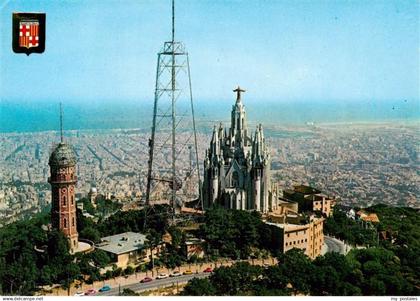 73886550 Barcelona Cataluna Tibidabo Fliegeraufnahme Barcelona Cataluna