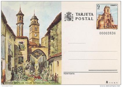 Litho Tarjeta Postal AK Albacete Semana Santa en Hellin Composicion Espana Spain Spanien