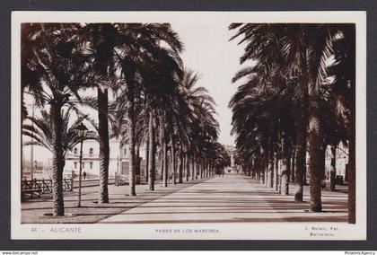 SPAIN, Vintge postcard, Alicante, Paseo de los Mártires