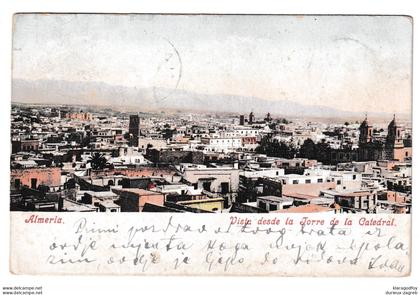 Almería old postcard posted 1907 Almería to Glina b201210