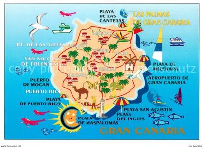 73657241 Gran Canaria Landkarte Insel Gran Canaria