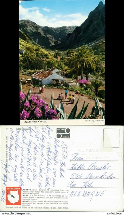 Postales Gran Canaria Kanaren: Dorf bei Agaete, Gran Canaria 1972