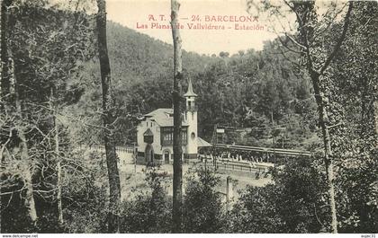 Espagne - Spain - Espana - Barcelona - Las Planas de Vallvidrera - Estacion - Chemins de fer - Gares - Gare - Trains