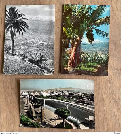 ISLAS CANARIAS set of 3 vintage postcards lot Spain