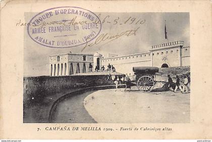 CAMPANA DE MELILLA 1909 - Fuerte de Cabririzas altas - Ed. Boumendil 7