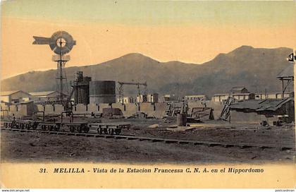 MELILLA - Vista de la Estacion Francessa C.N.A. En el Hippodromo - Ed. Boumendil 31.