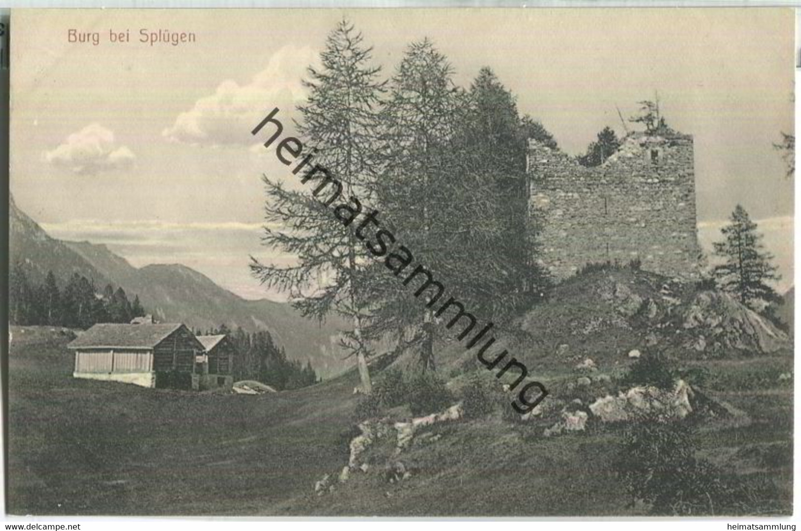 Splügen - Burg - ca. 1910