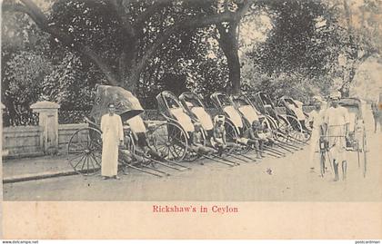 Sri Lanka - Rickshaws in Ceylon - Publ. unknown