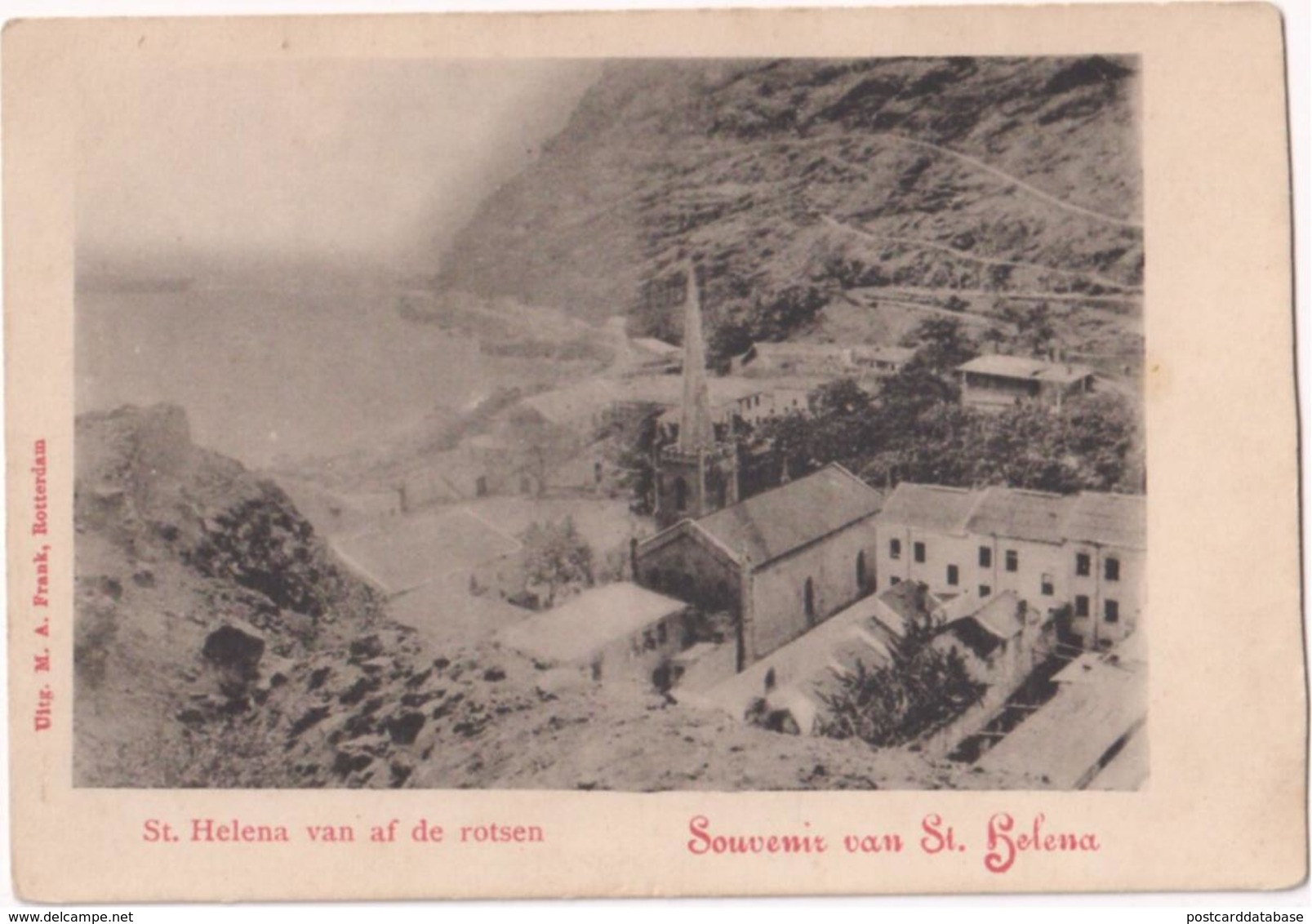 St. Helena van af de rotsen - Souvenir de St. Helena