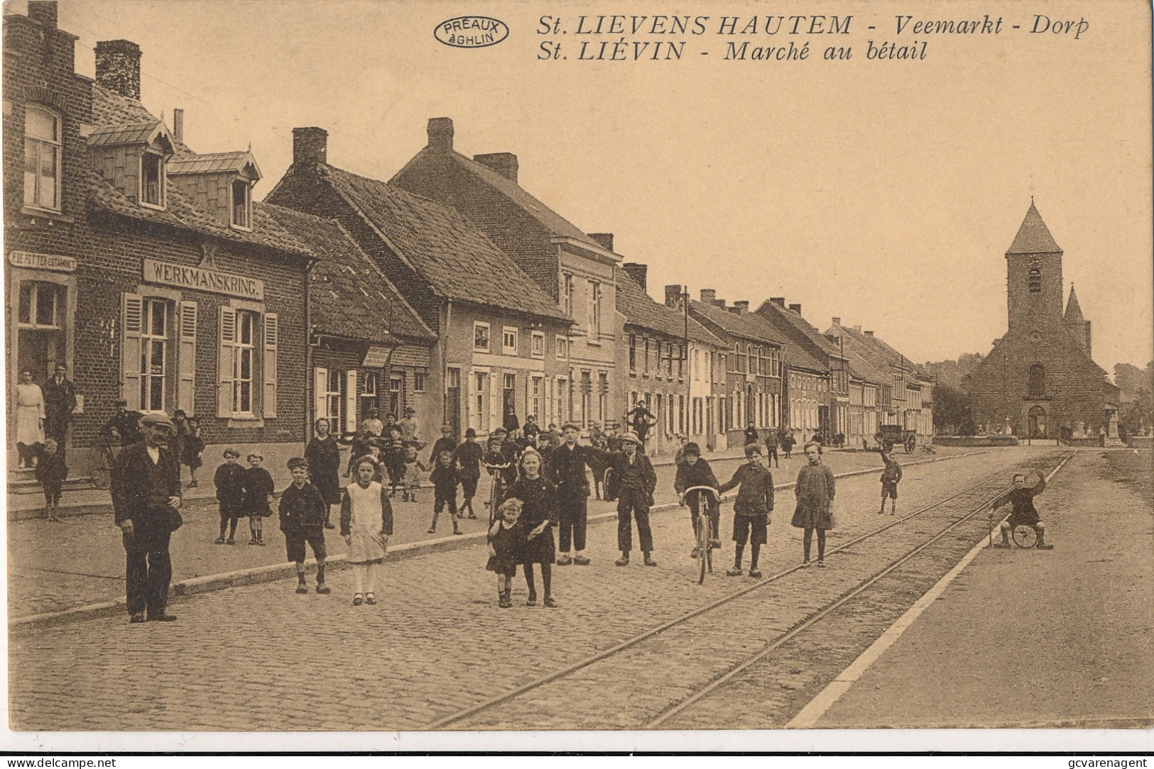 ST.LIEVENS HOUTEM    VEEMARKT  DORP  2 SCANS