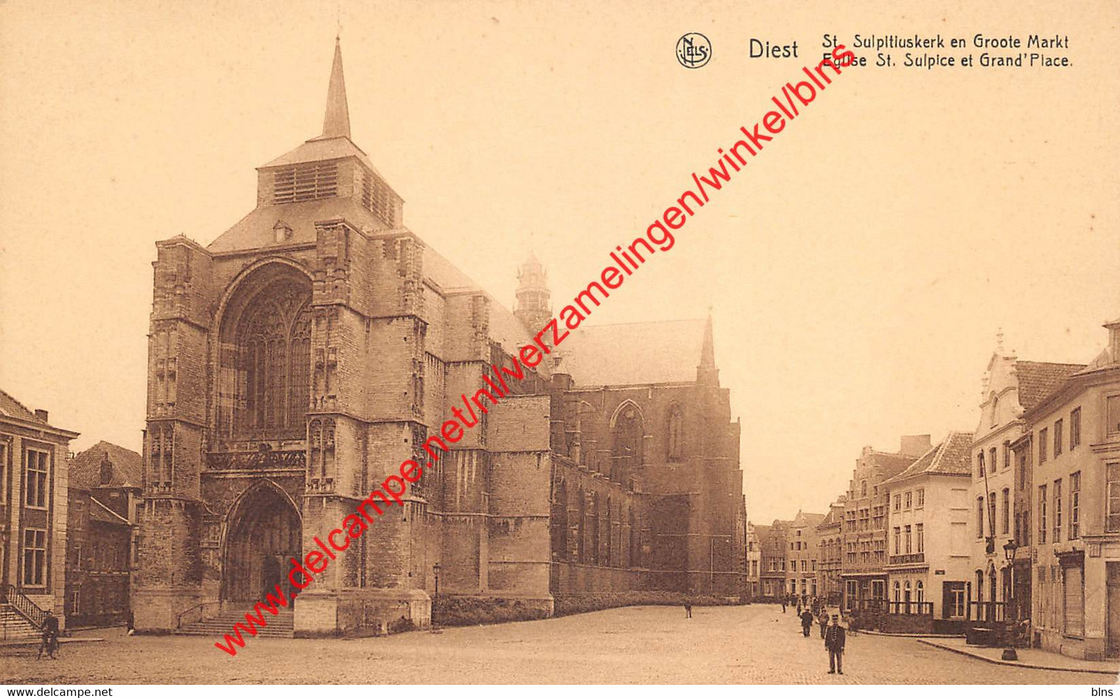 St. Sulpitiuskerk en groote markt - Diest