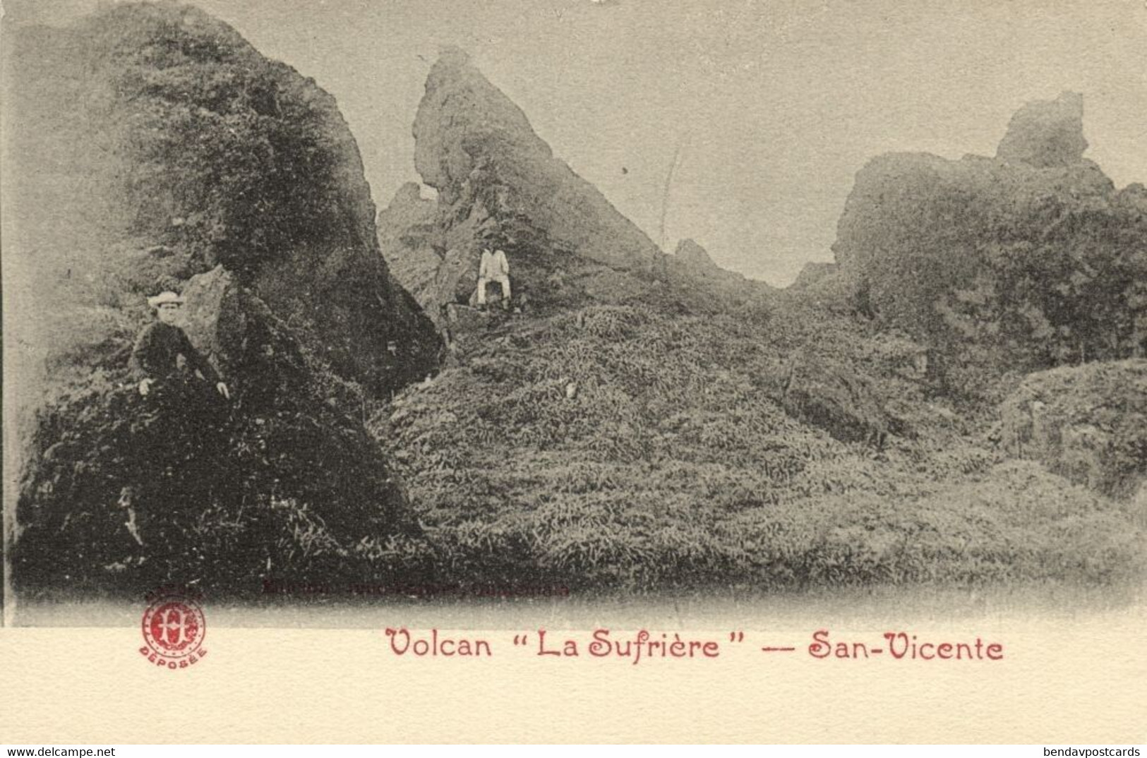 St. Vincent and the Grenadines, Volcan Soufrière Volcano (1900s) Postcard