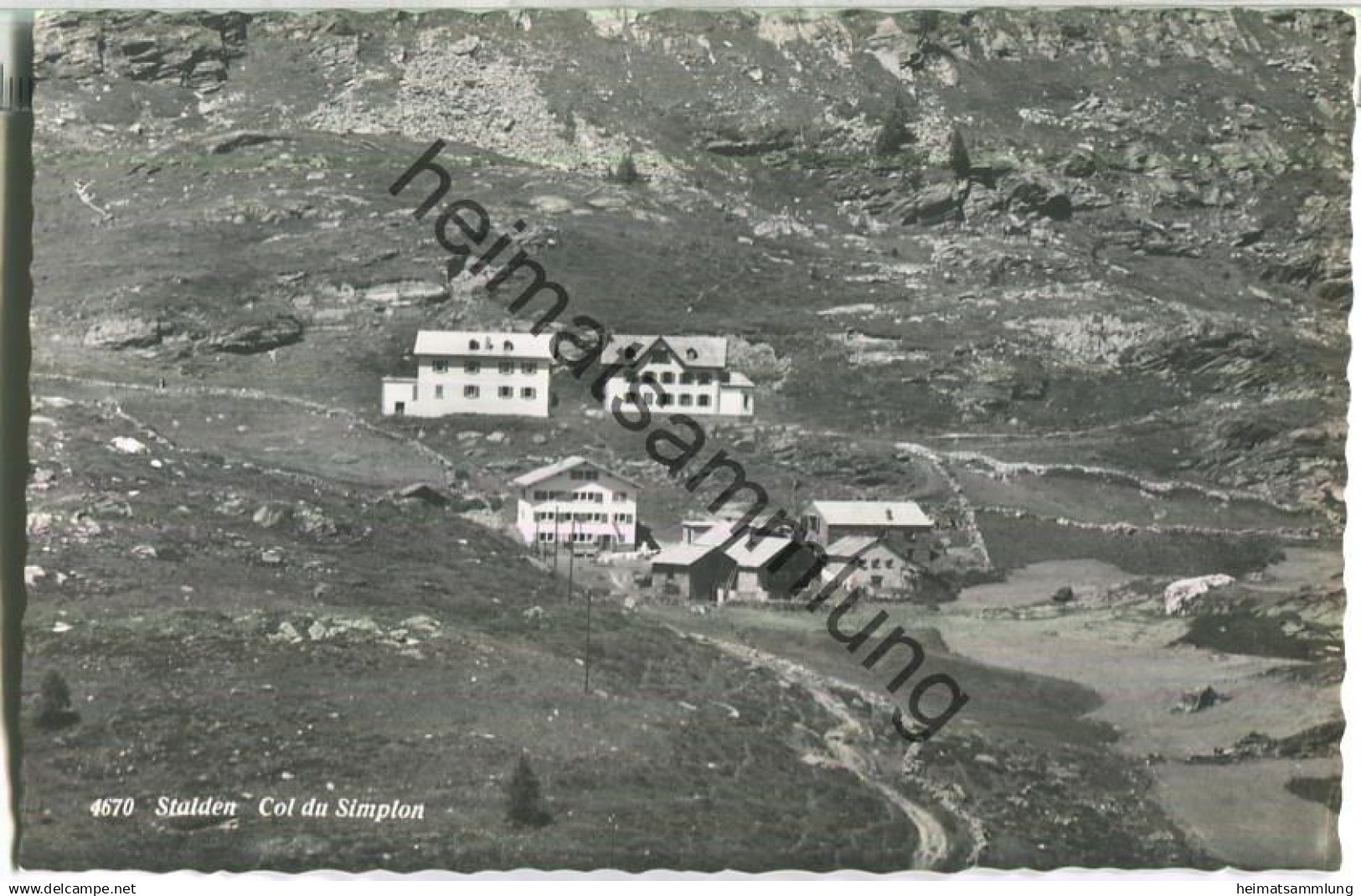 Stalden - Col du Simplon - Foto-Ansichtskarte - Edition O. Sartori Lausanne