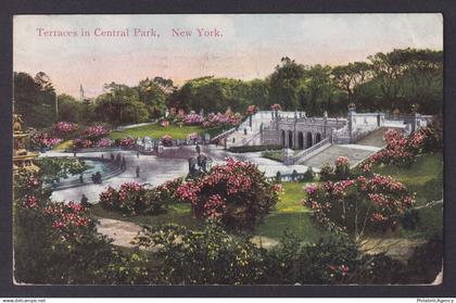 Postcard, United States, New York City NY, Terraces in Central Park