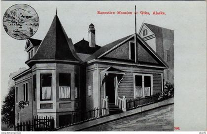 PC US, ALASKA, EXECUTIVE MANSION AT SITKA, VINTAGE POSTCARD (B10922)