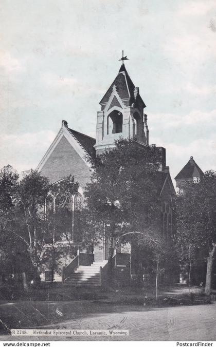 Laramie Wyoming Methodist Episcopal Church Postcard