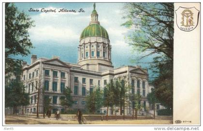 Atlanta GA Georgia, State Capitol Building Architecture, c1910s Vintage Postcard