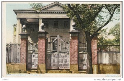 Charleston SC South Carolina, Old Gate, c1900s Vintage Detroit Publishing Postcard