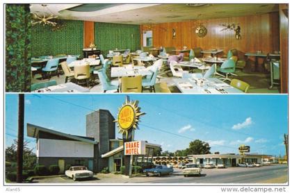 Chattanooga TN Tennessee, Quality Inn & Drake Restaurant Interior View, Auto, c1960s Vintage Postcard