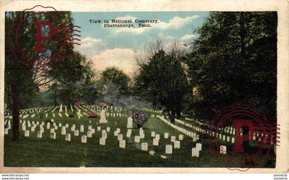 USA. VIEW IN NATIONAL CEMETERY CHATTANOOGA, TENN