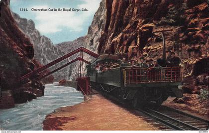 ETATS-UNIS - CO - Colorado - Observation Car in the Royal Gorge - Voyagé (voir les 2 scans)