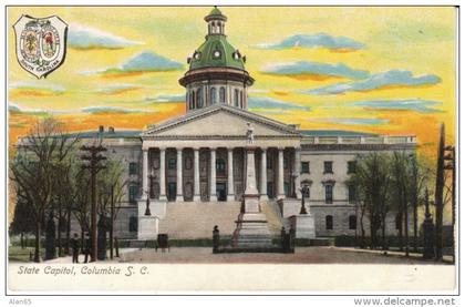 Columbia SC South Carolina, State Capitol Building, c1900s/10s Vintage Postcard