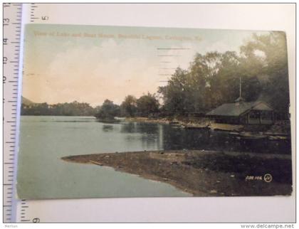 USA   Kentucky  Covington -View of Lake and Boat House , Beautiful Lagoon -  1909  D127202