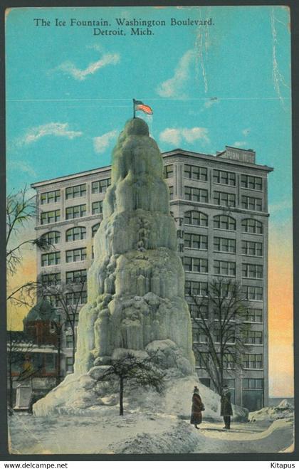 DETROIT vintage postcard USA