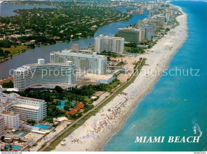 73757246 Miami Beach Boardwalk connects hotels along Miami Beach Air view