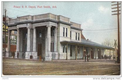 Fort Smith Arkansas, Frisco Railroad Depot Station, c1900s/10s Vintage Postcard