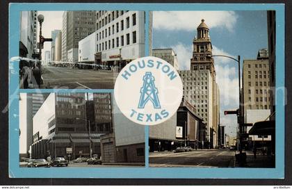 CPA / postcard / Houston / Texas / Downtown Houston / Stamp / 28c / USAirmail / Blance Stuart Scott / 2 scans / used