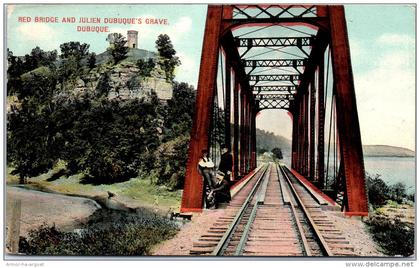 USA - IOWA - Red bridge and julien dubuque's grave Dubuque