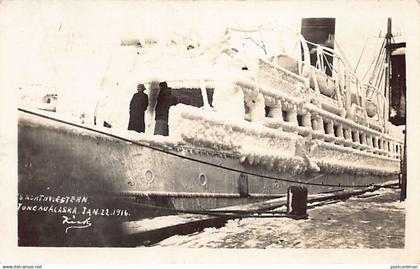 JUNEAU (AK) SS Northwestern - Jan. 22nd, 1916 - REAL PHOTO