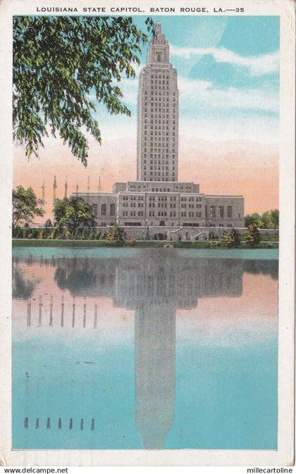 LOUISIANA - State Capitol, Baton Rouge - Red Cross Mark 1935