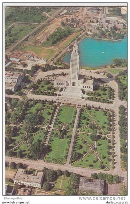 Louisiana State Capitol old postcard travelled 1968 bb160323