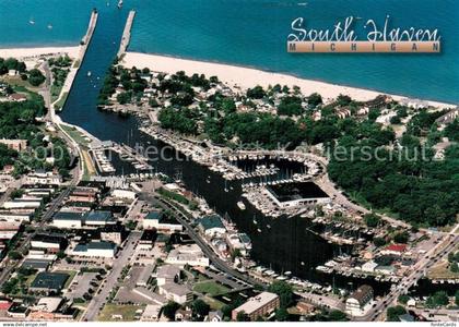 73744614 South Haven Michigan Lakeshore Community Lake Michigan aerial view