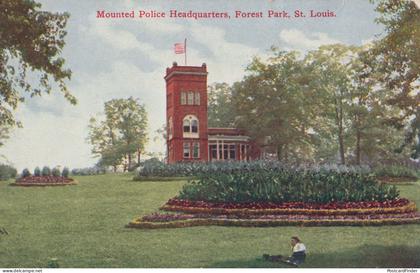 St Louis Missouri MO Mounted Police Headquarters Old USA Postcard