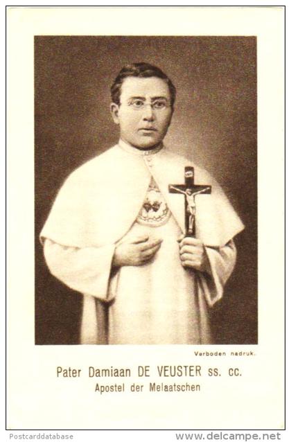 Prayer card of Father Damian - Pater Damiaan