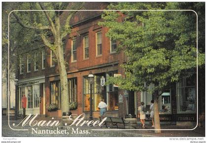 Nantucket Main Street old postcard travelled 1994 bb151102