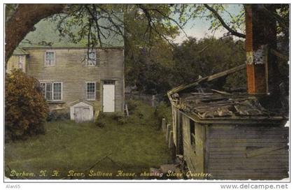 Durham New Hampshire NH, Sullivan House Back with Slave Quarters, on c1910s Vintage Postcard