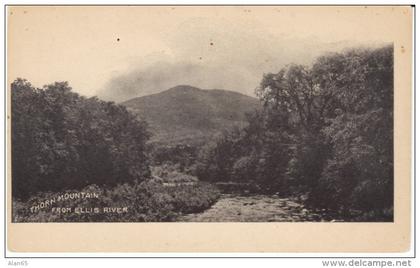 Thorn Mountain from Ellis River NH New Hampshire, Patriotic Art on Back, c1890s Vintage Postcard